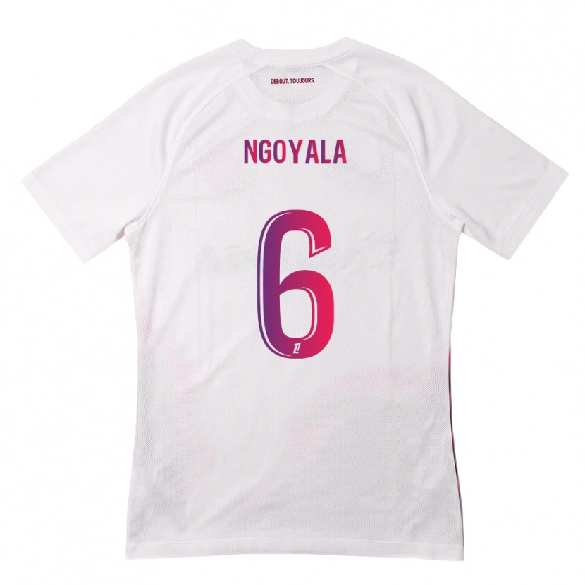 Danxen Mænd Frédéric Efuele Ngoyala #6 Hvid Pink Lilla Udebane Spillertrøjer 2026/27 Trøje T-Shirt