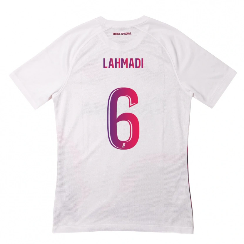 Danxen Mænd Noah Lahmadi #6 Hvid Pink Lilla Udebane Spillertrøjer 2026/27 Trøje T-Shirt