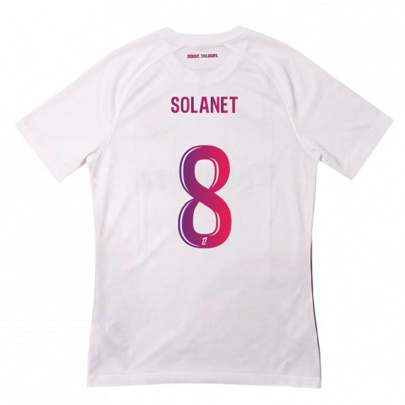 Danxen Mænd Tatiana Solanet #8 Hvid Pink Lilla Udebane Spillertrøjer 2026/27 Trøje T-Shirt