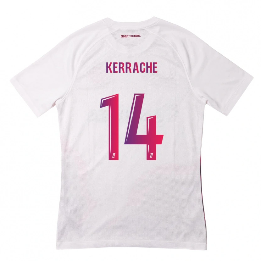 Danxen Mænd Marina Kerrache #14 Hvid Pink Lilla Udebane Spillertrøjer 2026/27 Trøje T-Shirt