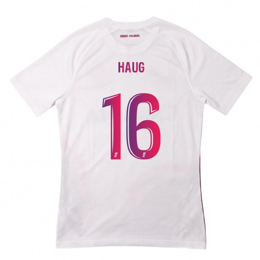 Danxen Mænd Kjetil Haug #16 Hvid Pink Lilla Udebane Spillertrøjer 2026/27 Trøje T-Shirt
