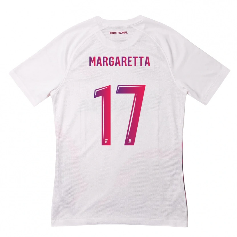 Danxen Mænd Jessica Margaretta #17 Hvid Pink Lilla Udebane Spillertrøjer 2026/27 Trøje T-Shirt