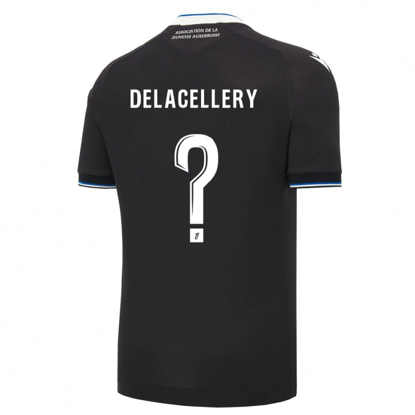 Danxen Mænd Coralie Delacellery #0 Sort Blå Hvid Udebane Spillertrøjer 2026/27 Trøje T-Shirt