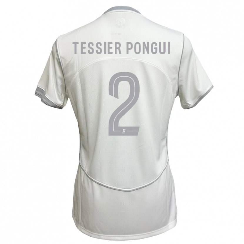 Danxen Mænd Leyti Tessier Pongui #2 Hvid Grå Udebane Spillertrøjer 2026/27 Trøje T-Shirt