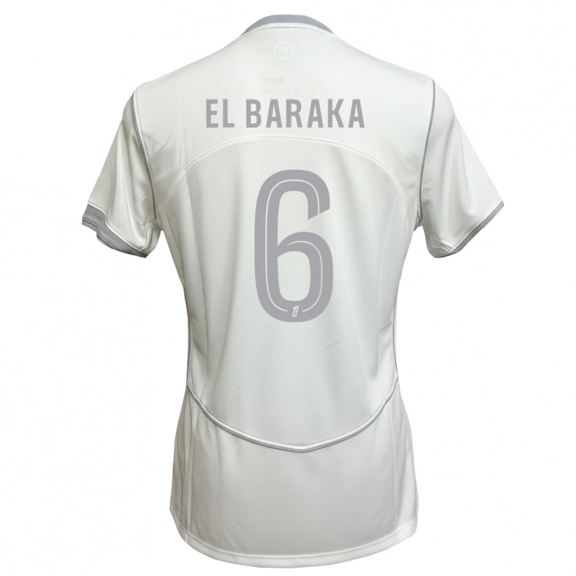 Danxen Mænd Jibril El Baraka #6 Hvid Grå Udebane Spillertrøjer 2026/27 Trøje T-Shirt