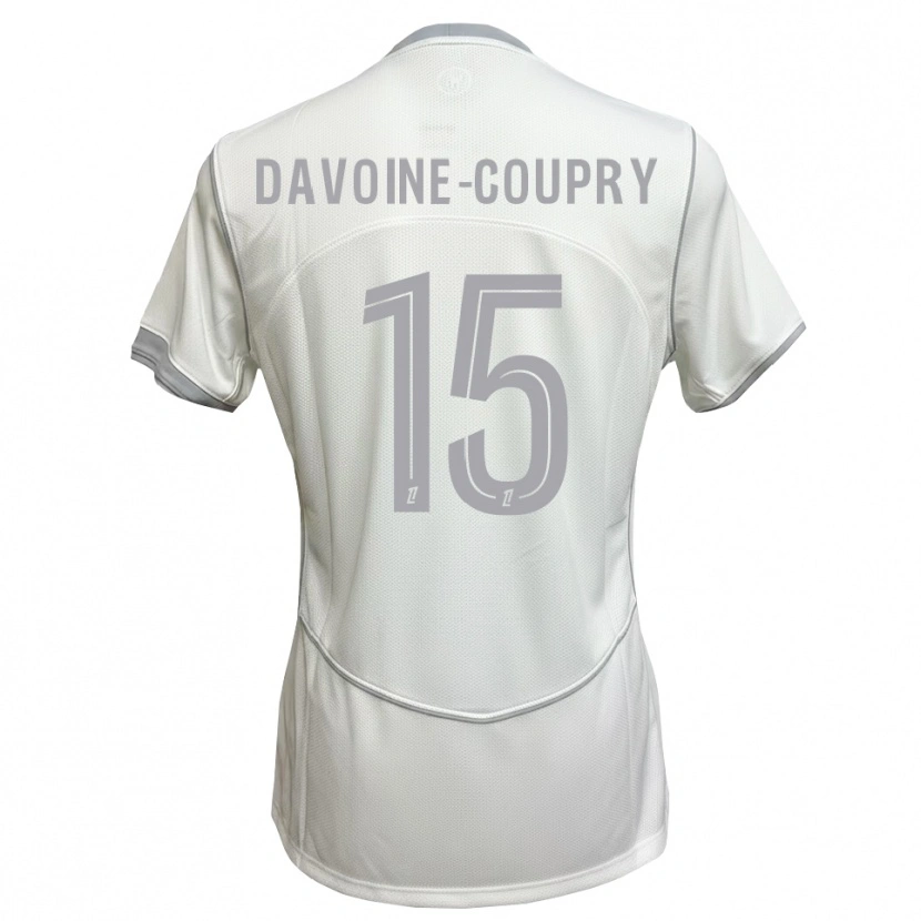 Danxen Mænd Eliot Davoine-Coupry #15 Hvid Grå Udebane Spillertrøjer 2026/27 Trøje T-Shirt