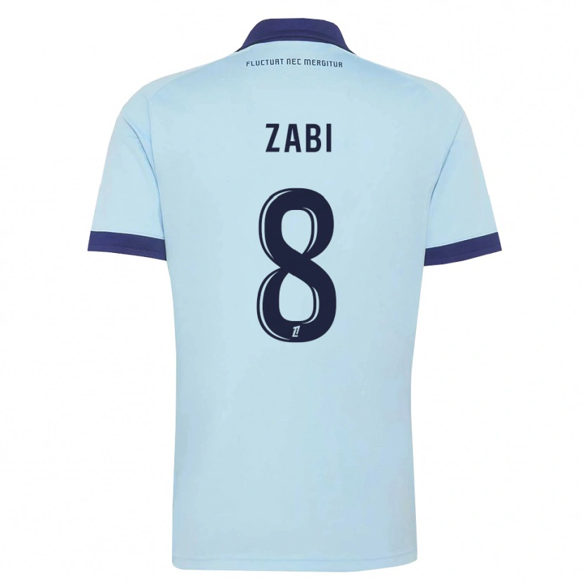 Danxen Mænd Patrick Zabi #8 Kornblomstblå Sort Udebane Spillertrøjer 2026/27 Trøje T-Shirt
