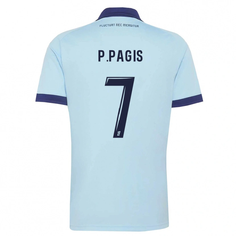 Danxen Mænd Pablo Pagis #7 Kornblomstblå Sort Udebane Spillertrøjer 2026/27 Trøje T-Shirt