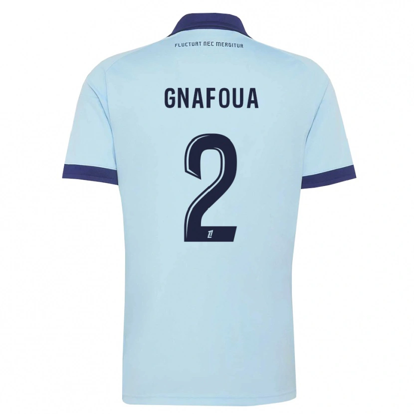Danxen Mænd Isaac Gnafoua #2 Kornblomstblå Sort Udebane Spillertrøjer 2026/27 Trøje T-Shirt