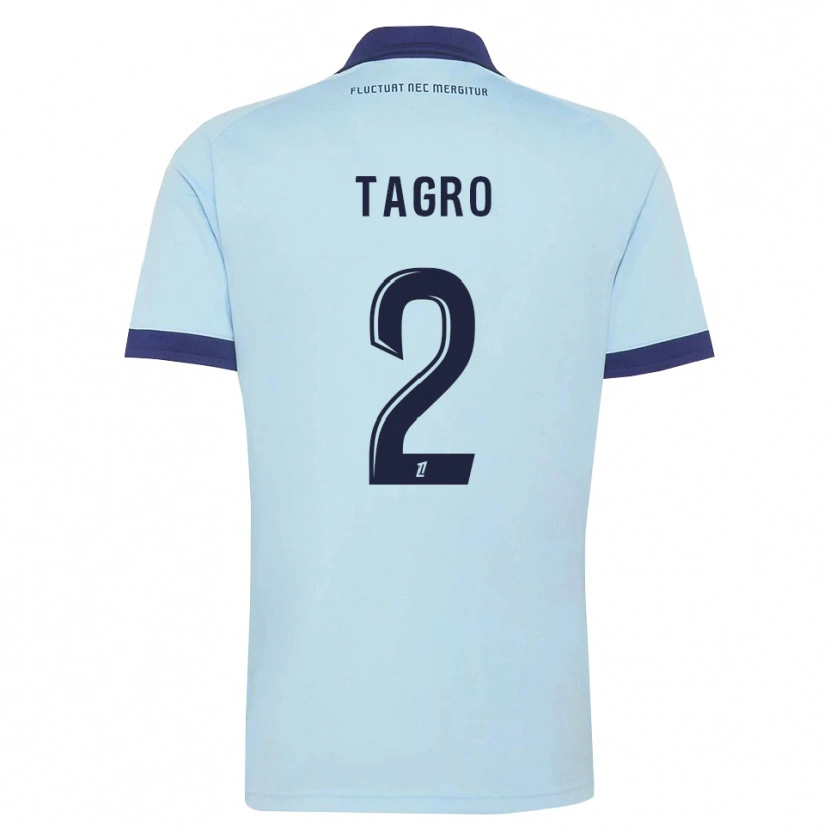 Danxen Mænd Lucas Tagro #2 Kornblomstblå Sort Udebane Spillertrøjer 2026/27 Trøje T-Shirt
