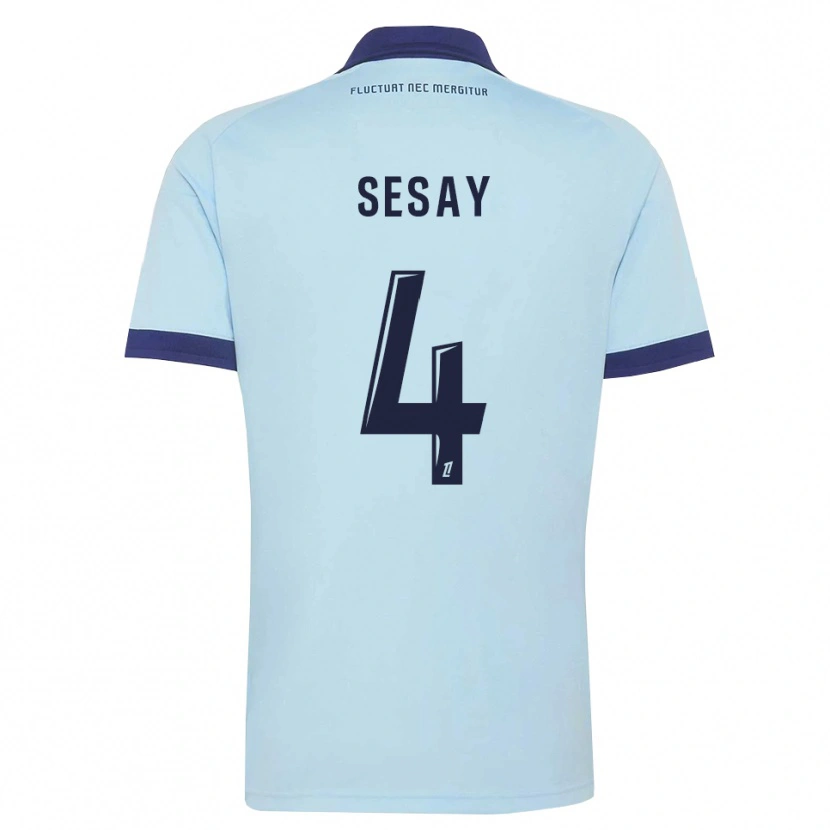Danxen Mænd Mohamed Sesay #4 Kornblomstblå Sort Udebane Spillertrøjer 2026/27 Trøje T-Shirt