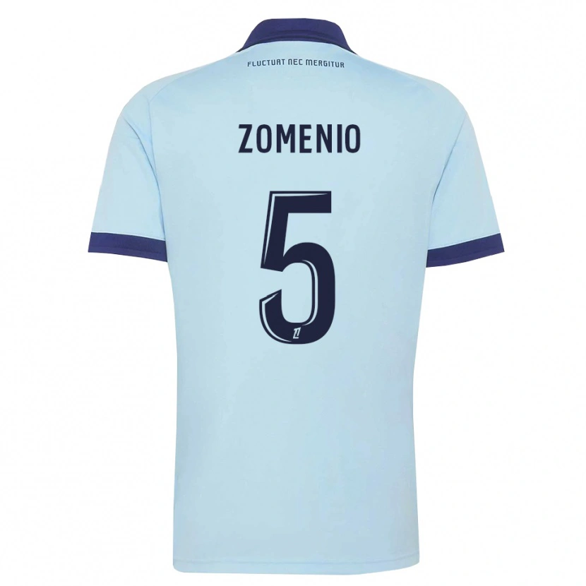 Danxen Mænd Paco Zomenio #5 Kornblomstblå Sort Udebane Spillertrøjer 2026/27 Trøje T-Shirt