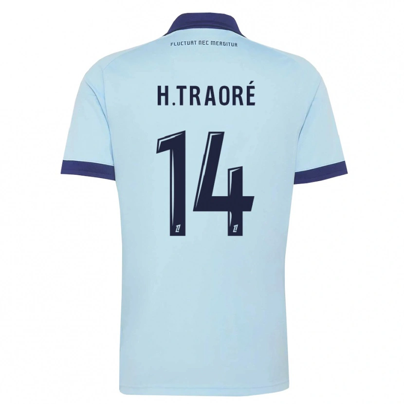 Danxen Mænd Hamari Traoré #14 Kornblomstblå Sort Udebane Spillertrøjer 2026/27 Trøje T-Shirt