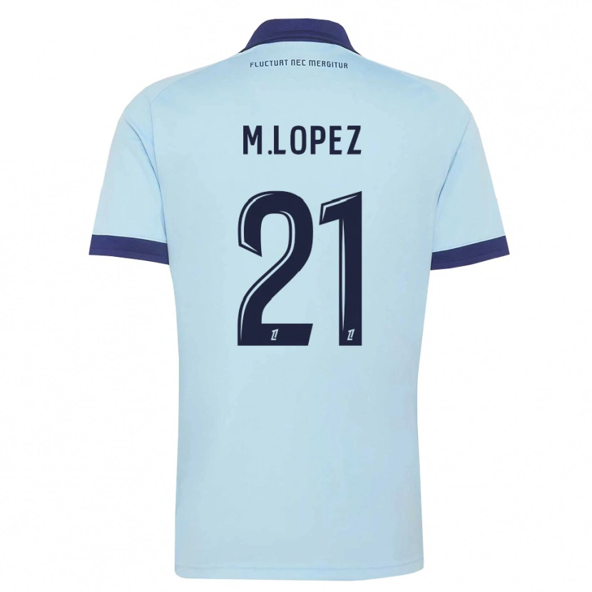 Danxen Mænd Maxime Lopez #21 Kornblomstblå Sort Udebane Spillertrøjer 2026/27 Trøje T-Shirt