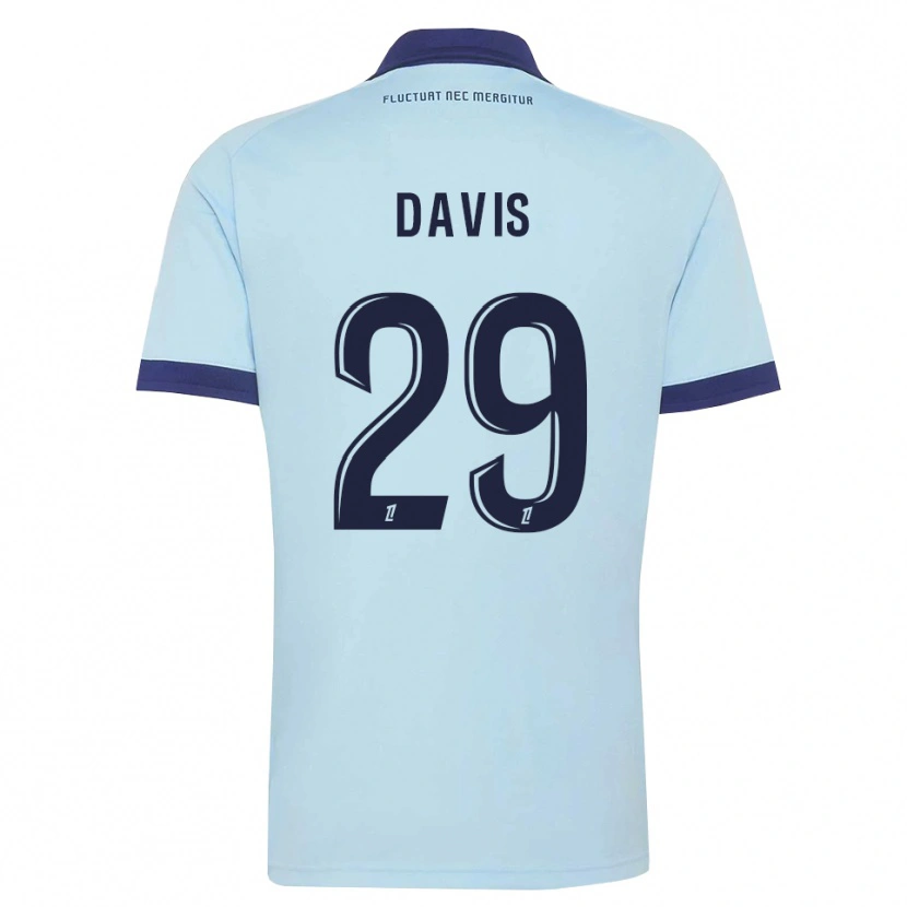 Danxen Mænd Deja Davis #29 Kornblomstblå Sort Udebane Spillertrøjer 2026/27 Trøje T-Shirt