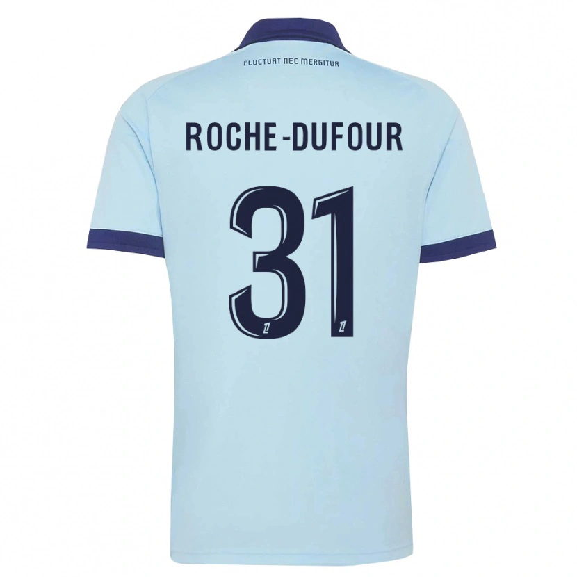 Danxen Mænd Kenza Roche Dufour #31 Kornblomstblå Sort Udebane Spillertrøjer 2026/27 Trøje T-Shirt