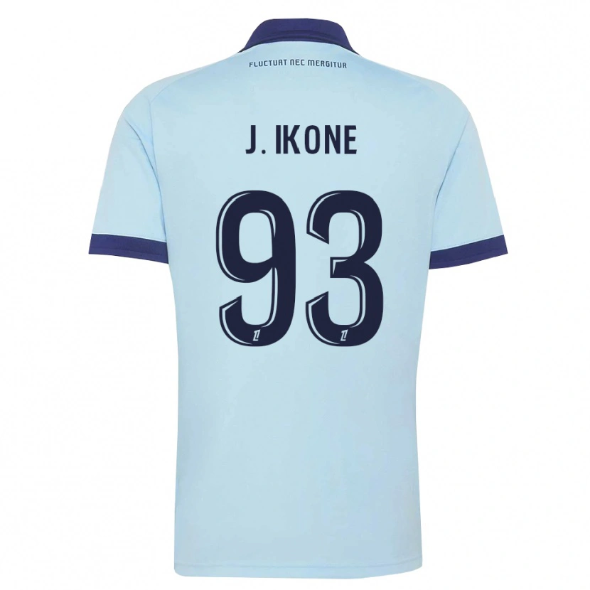 Danxen Mænd Jonathan Ikoné #93 Kornblomstblå Sort Udebane Spillertrøjer 2026/27 Trøje T-Shirt