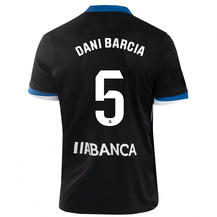 Danxen Mænd Dani Barcia #5 Sort Blå Hvid Udebane Spillertrøjer 2026/27 Trøje T-Shirt
