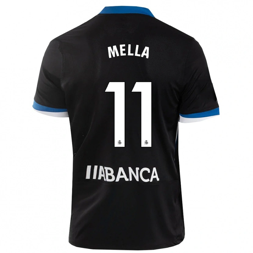 Danxen Mænd David Mella #11 Sort Blå Hvid Udebane Spillertrøjer 2026/27 Trøje T-Shirt