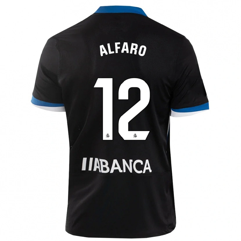 Danxen Mænd Alejandro Alfaro #12 Sort Blå Hvid Udebane Spillertrøjer 2026/27 Trøje T-Shirt