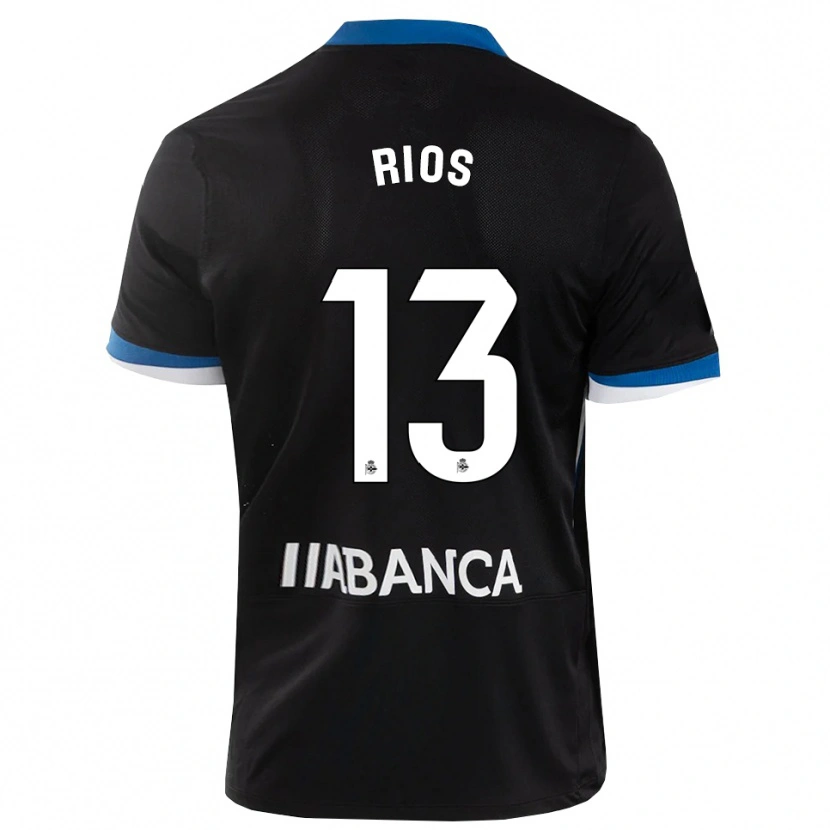 Danxen Mænd Hugo Rios #13 Sort Blå Hvid Udebane Spillertrøjer 2026/27 Trøje T-Shirt