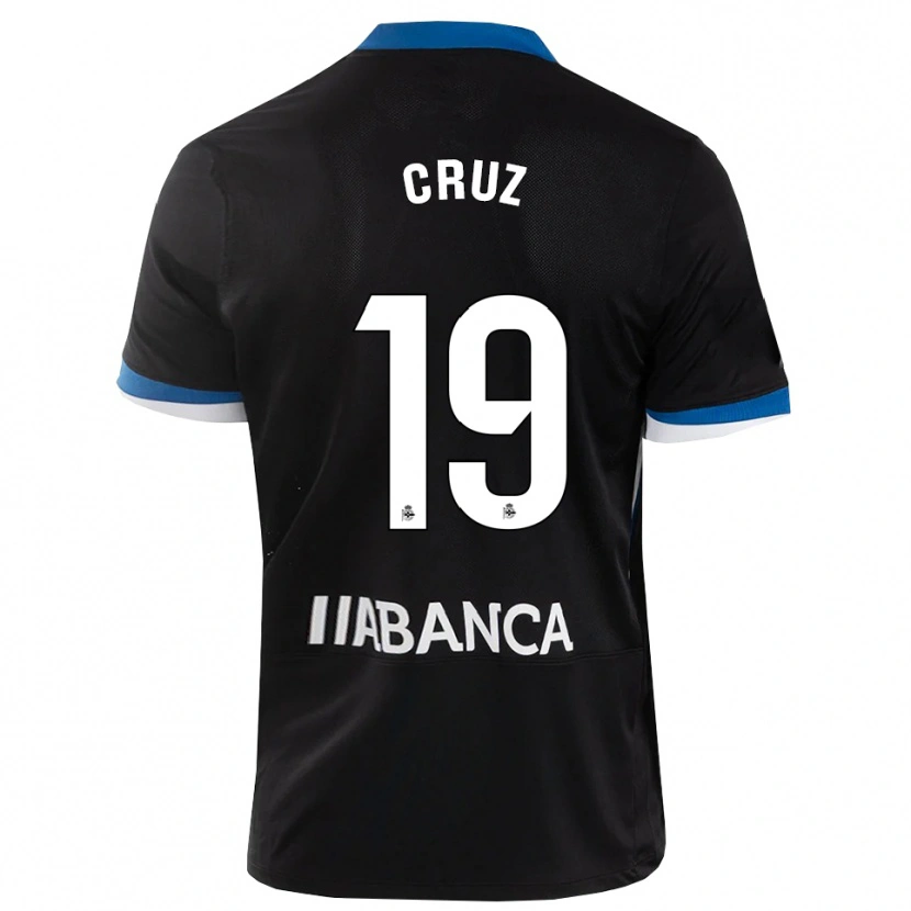 Danxen Mænd Luismi Cruz #19 Sort Blå Hvid Udebane Spillertrøjer 2026/27 Trøje T-Shirt