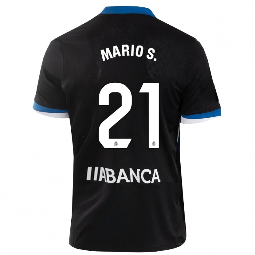 Danxen Mænd Mario Soriano #21 Sort Blå Hvid Udebane Spillertrøjer 2026/27 Trøje T-Shirt