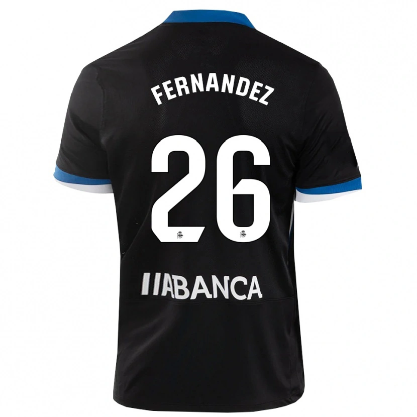 Danxen Mænd Samu Fernández #26 Sort Blå Hvid Udebane Spillertrøjer 2026/27 Trøje T-Shirt