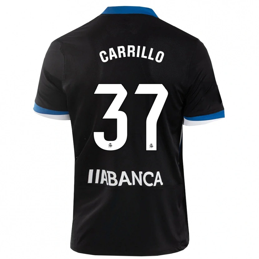 Danxen Mænd Noé Carrillo #37 Sort Blå Hvid Udebane Spillertrøjer 2026/27 Trøje T-Shirt