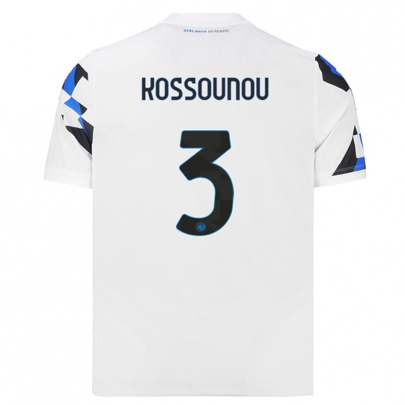Danxen Mænd Odilon Kossounou #3 Hvid Rød Blå Udebane Spillertrøjer 2026/27 Trøje T-Shirt