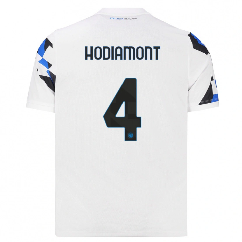 Danxen Mænd Lyam Hodiamont #4 Hvid Rød Blå Udebane Spillertrøjer 2026/27 Trøje T-Shirt