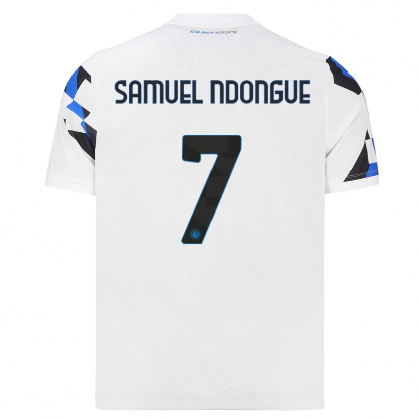 Danxen Mænd Frederick Ndongue #7 Hvid Rød Blå Udebane Spillertrøjer 2026/27 Trøje T-Shirt