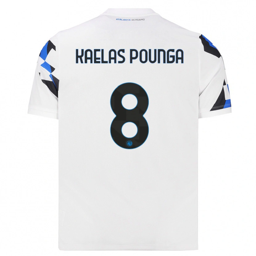 Danxen Mænd Digne Kaelas Pounga #8 Hvid Rød Blå Udebane Spillertrøjer 2026/27 Trøje T-Shirt