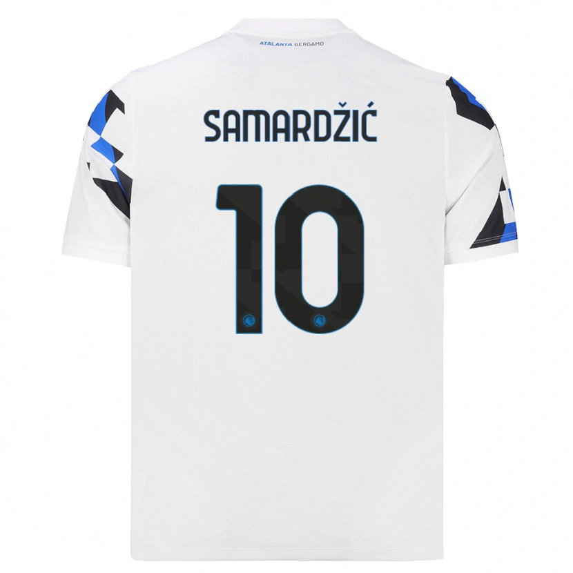 Danxen Mænd Lazar Samardžić #10 Hvid Rød Blå Udebane Spillertrøjer 2026/27 Trøje T-Shirt