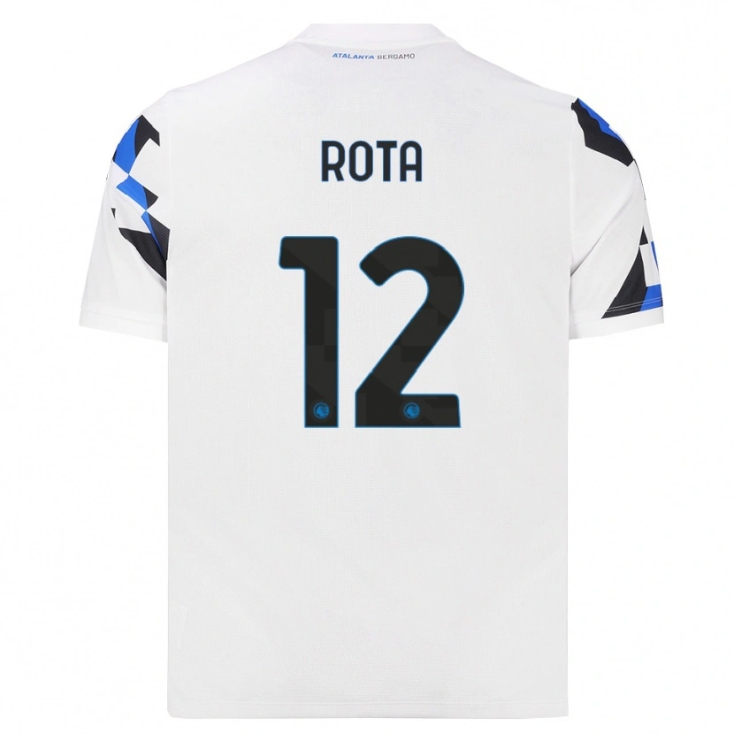 Danxen Mænd Nicolò Rota #12 Hvid Rød Blå Udebane Spillertrøjer 2026/27 Trøje T-Shirt