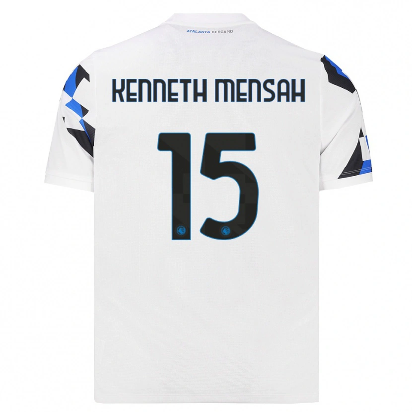 Danxen Mænd Anthony Kenneth Mensah #15 Hvid Rød Blå Udebane Spillertrøjer 2026/27 Trøje T-Shirt