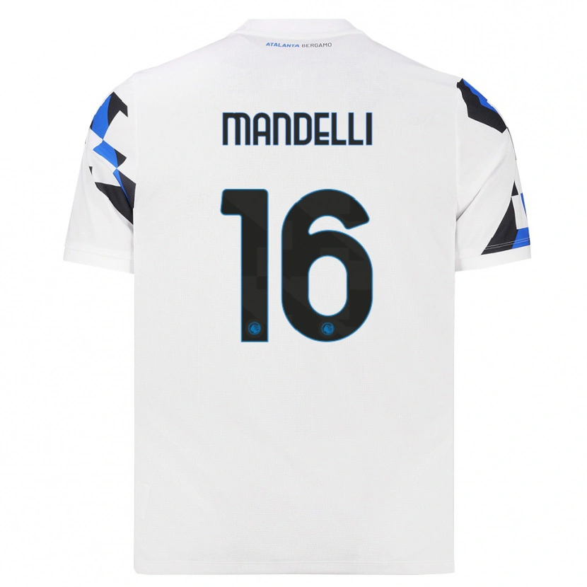 Danxen Mænd Giulia Mandelli #16 Hvid Rød Blå Udebane Spillertrøjer 2026/27 Trøje T-Shirt