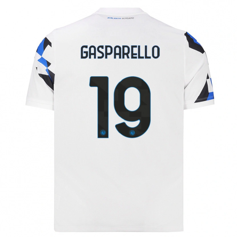 Danxen Mænd Francesco Gasparello #19 Hvid Rød Blå Udebane Spillertrøjer 2026/27 Trøje T-Shirt