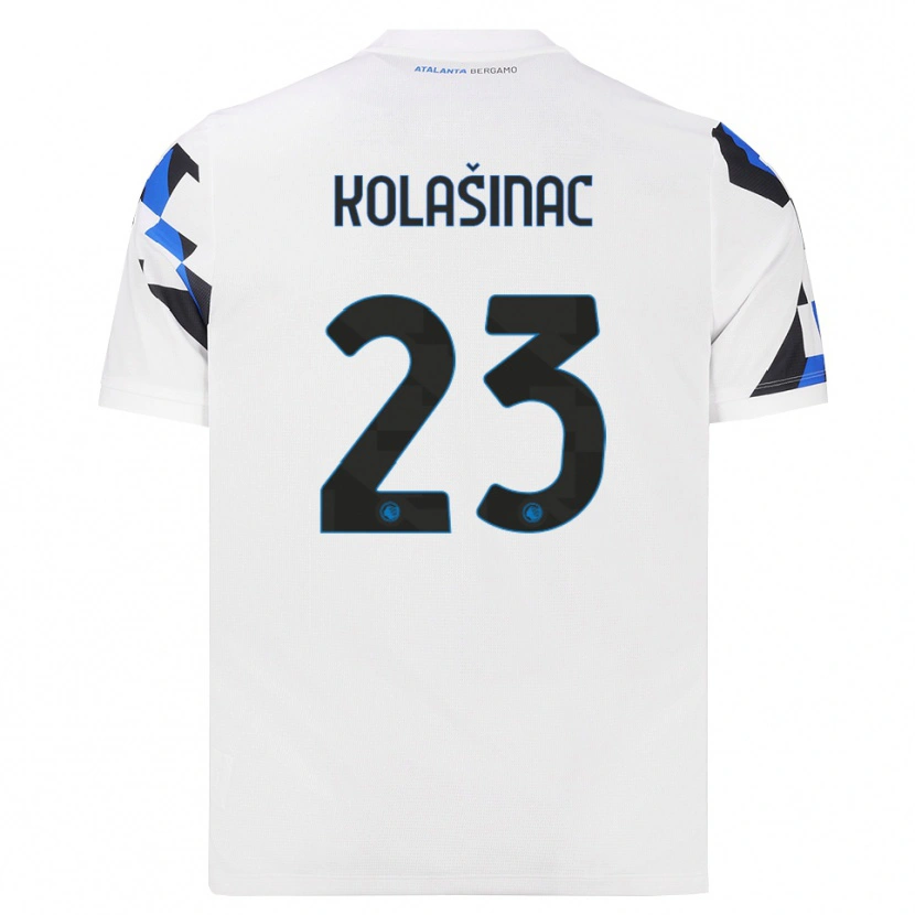 Danxen Mænd Sead Kolasinac #23 Hvid Rød Blå Udebane Spillertrøjer 2026/27 Trøje T-Shirt