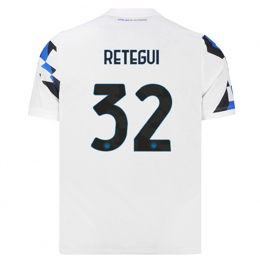 Danxen Mænd Mateo Retegui #32 Hvid Rød Blå Udebane Spillertrøjer 2026/27 Trøje T-Shirt