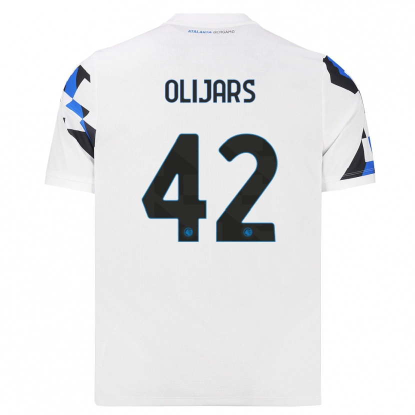 Danxen Mænd Jegors Olijars #42 Hvid Rød Blå Udebane Spillertrøjer 2026/27 Trøje T-Shirt