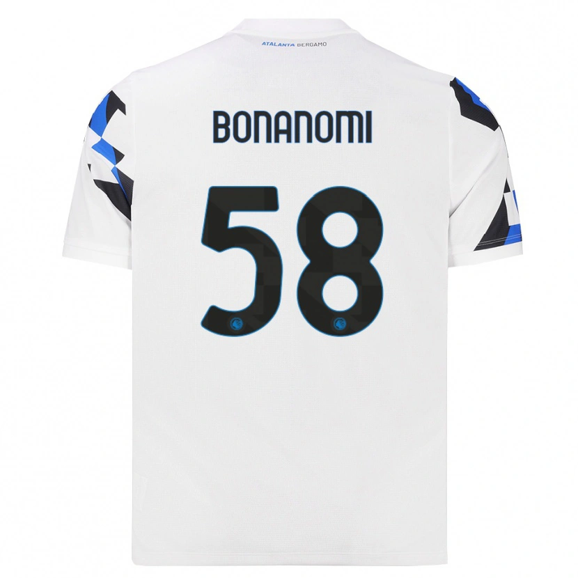 Danxen Mænd Andrea Bonanomi #58 Hvid Rød Blå Udebane Spillertrøjer 2026/27 Trøje T-Shirt