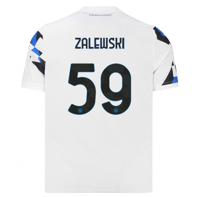 Danxen Mænd Nicola Zalewski #59 Hvid Rød Blå Udebane Spillertrøjer 2026/27 Trøje T-Shirt
