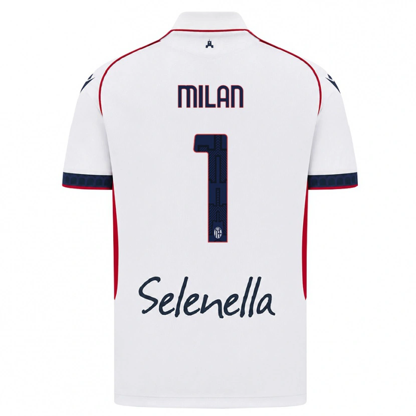 Danxen Mænd Riccardo Milan #1 Hvid Rød Kongelig Blå Udebane Spillertrøjer 2026/27 Trøje T-Shirt