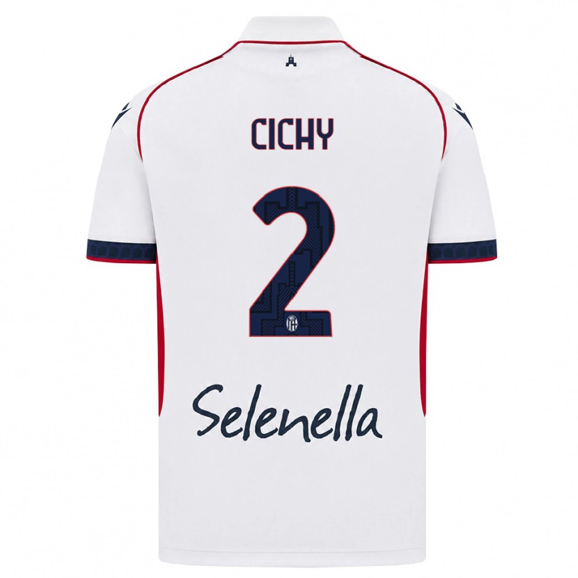 Danxen Mænd Natan Cichy #2 Hvid Rød Kongelig Blå Udebane Spillertrøjer 2026/27 Trøje T-Shirt