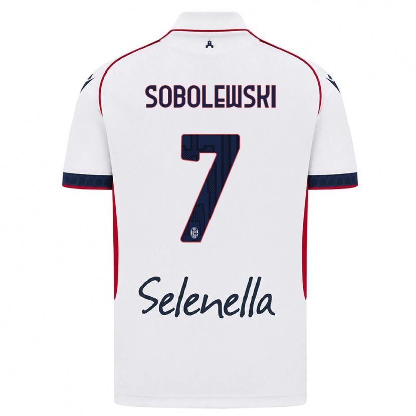 Danxen Mænd Konrad Sobolewski #7 Hvid Rød Kongelig Blå Udebane Spillertrøjer 2026/27 Trøje T-Shirt