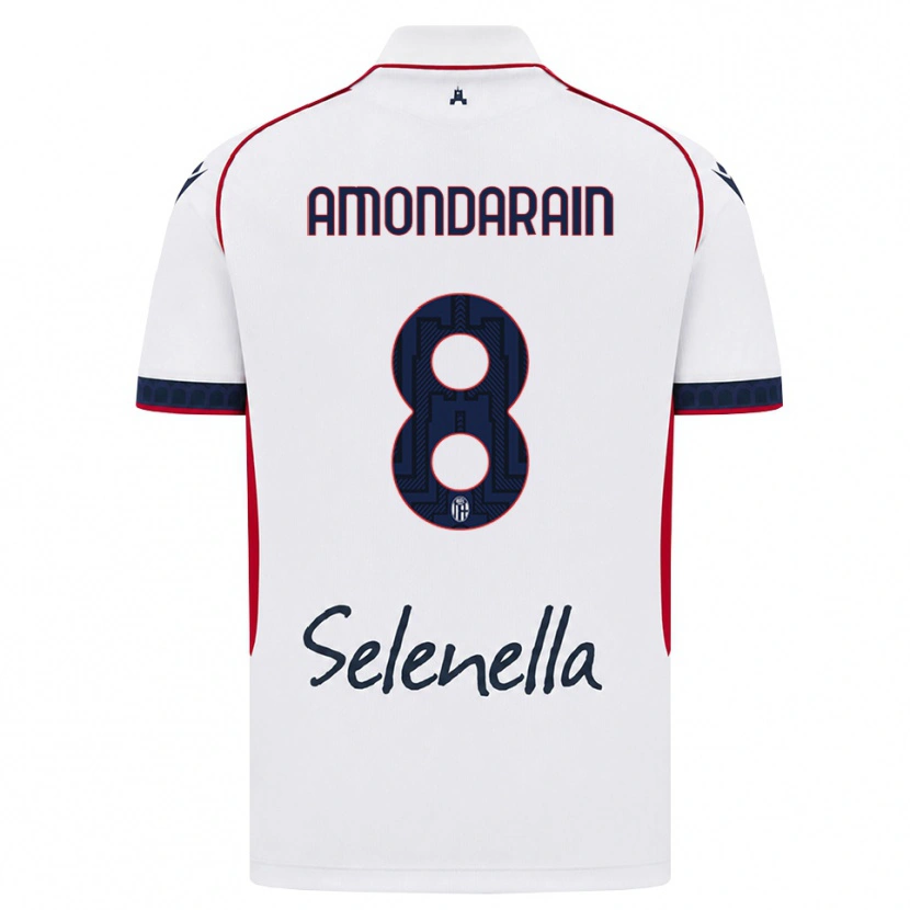 Danxen Mænd Mikel Amondarain #8 Hvid Rød Kongelig Blå Udebane Spillertrøjer 2026/27 Trøje T-Shirt