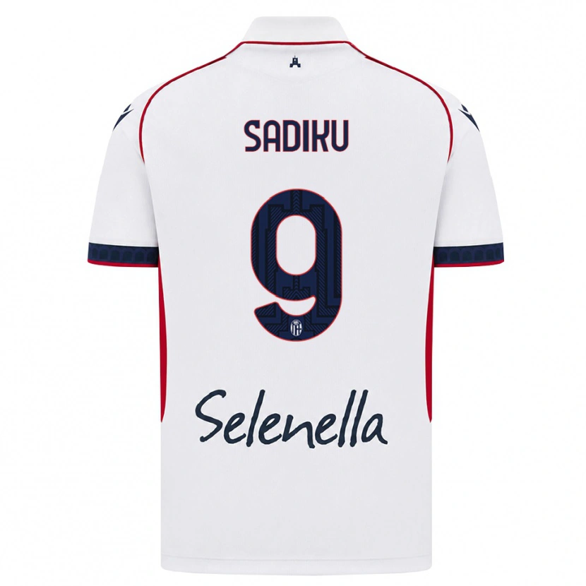 Danxen Mænd Bamir Sadiku #9 Hvid Rød Kongelig Blå Udebane Spillertrøjer 2026/27 Trøje T-Shirt