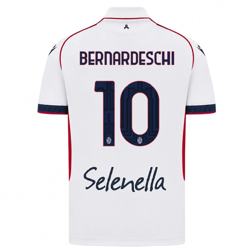 Danxen Mænd Federico Bernardeschi #10 Hvid Rød Kongelig Blå Udebane Spillertrøjer 2026/27 Trøje T-Shirt