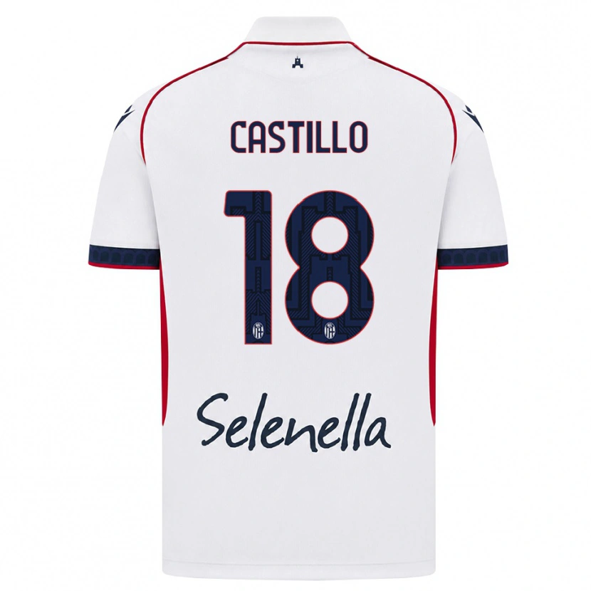 Danxen Mænd Tomas Castillo #18 Hvid Rød Kongelig Blå Udebane Spillertrøjer 2026/27 Trøje T-Shirt